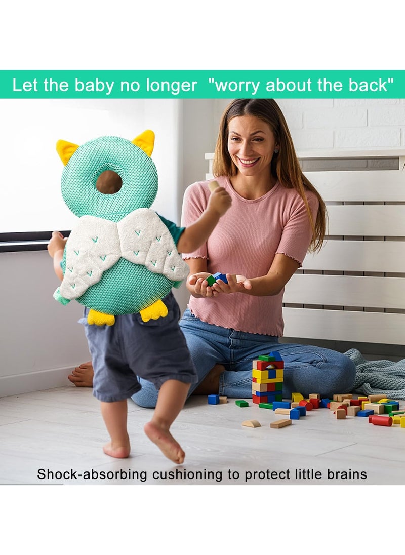NNEWVANTE Baby Head Protection Pillow Head Protection Backpack Safety Pads Adjustable Size Baby Head Protector for 4-24 Months Toddler Baby Safety Helmet Baby Harness Baby Walking(Owl)  - Image 5