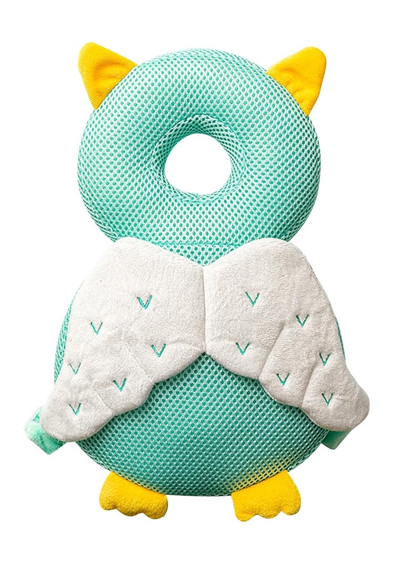 NNEWVANTE Baby Head Protection Pillow Head Protection Backpack Safety Pads Adjustable Size Baby Head Protector for 4-24 Months Toddler Baby Safety Helmet Baby Harness Baby Walking(Owl)  - Image 1