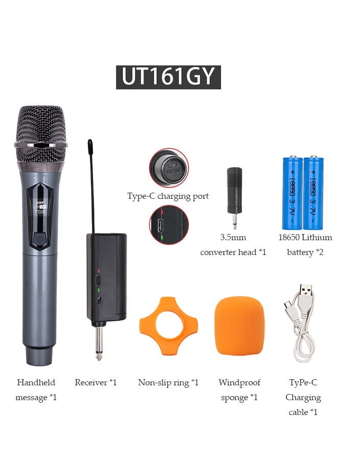 DUNISO Wireless Microphone,Universal Handheld Karaoke Mic Speaker,Over 90 DB Outdoor Indoor Cordless Microphone with mini Receiver for Singing, Karaoke, Speech, Wedding, Churc  - Image 4