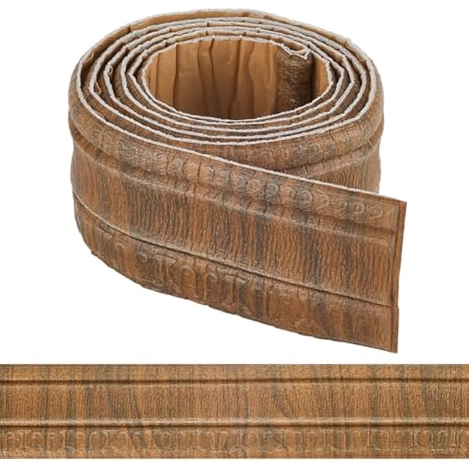 7.54'X3.15 CAMEL MOLDING TRIM WALL STICKER VINTAGE SELF ADHESIVE PEEL AND SICK WALLPAPER BORDER VINTAGE 3D EDGING LINES SKIRTING STICKERS PVC BASEBOARD FOR DIY ART MIRROR HOME KITCHEN OFFICE - Image 2