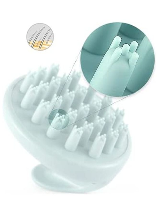 NIBEMINENT Scalp Massager With Soft Silicone Brush Head Blue 90x70x80mm - Image 1