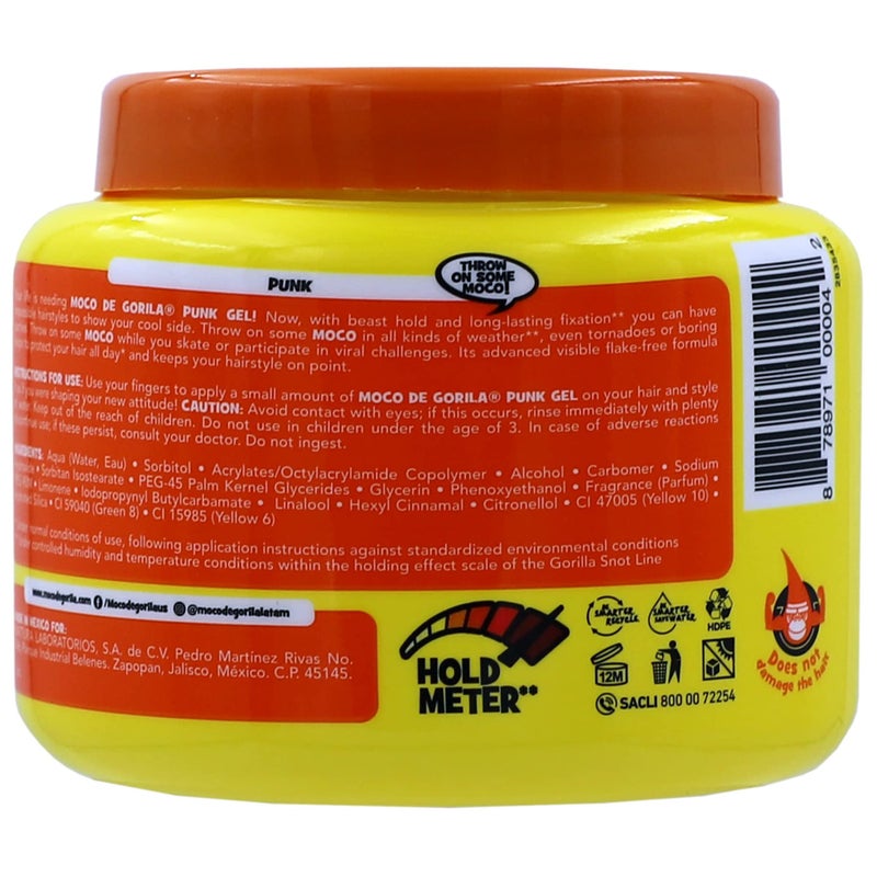 Moco de Gorila Punk, Hair Styling Gel, Gives your Hairstyle a Long-Lasting Effect, Reactivate with Water, High Fixation, 3-Pack of 9.52 Oz Each, 3 Jars - Image 5