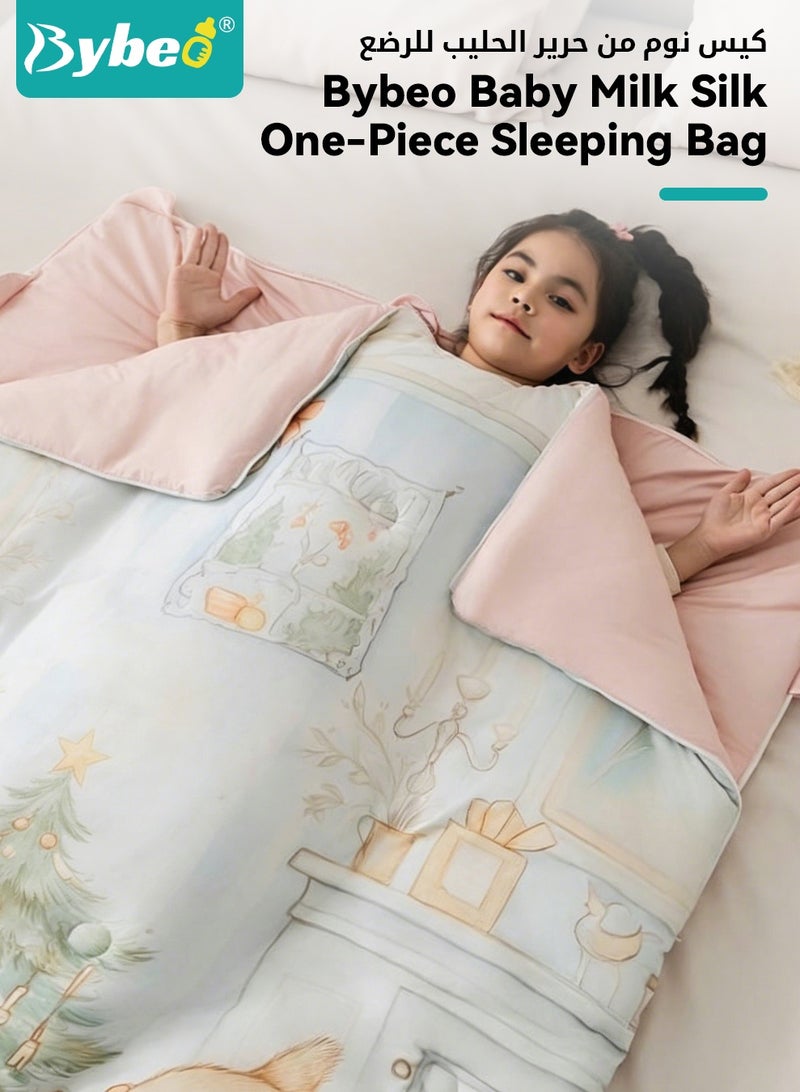 Bybeo 2-In-1 Baby Sleeping Bag & Quilt for Toddlers, Wearable Kids Blanket, Kids Sleep Sack, Toddler Milk Silk Quilt for Boys and Girls 0-8 Years Old, Machine Washable - Image 2