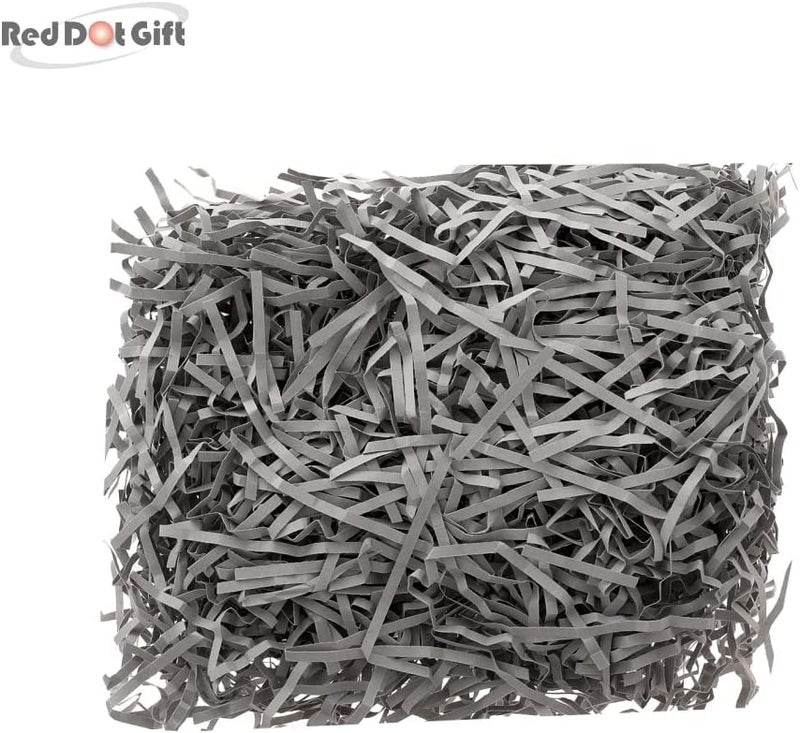 Red Dot Gift REDDOTGIFT® 50 Gram Crinkle Cut Shred Filler - Eco-friendly Grey Paper for Gift Wrapping & Basket Filling - Image 2