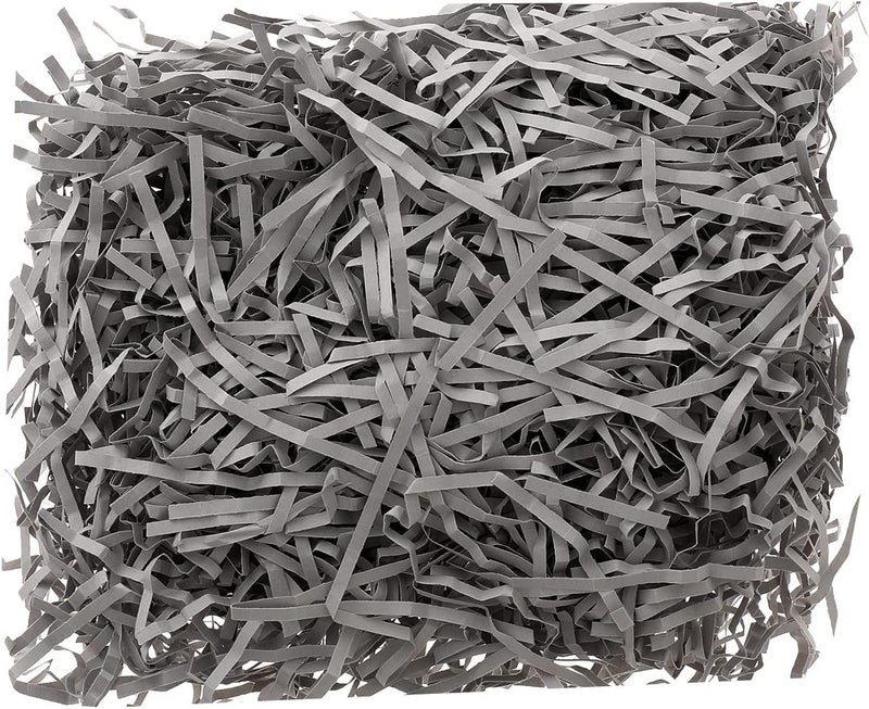 Red Dot Gift REDDOTGIFT® 50 Gram Crinkle Cut Shred Filler - Eco-friendly Grey Paper for Gift Wrapping & Basket Filling - Image 1