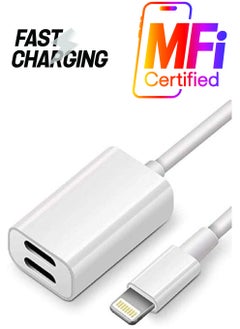 Dual Lightning adapter & Splitter, Headphone audio & Charge adapter Compatible with iPhone 7/7 Plus, iPhone 8/8 Plus, iPhone X, iPhone XS,iPhone XR and iPhone XS Max