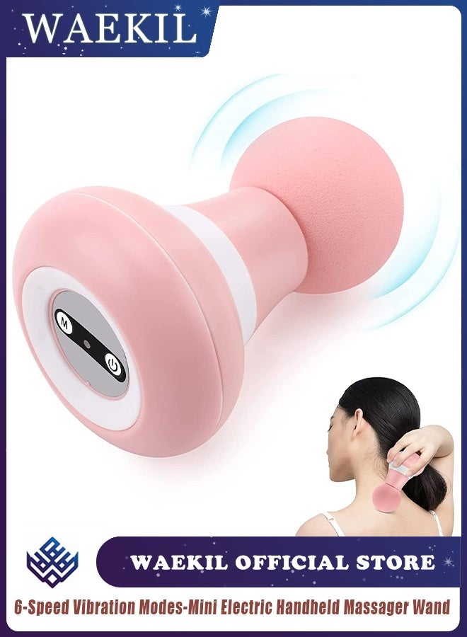 وايكيل عصا تدليك كهربائية صغيرة محمولة - 6 أوضاع اهتزاز سريعة، جهاز تدليك عميق للأنسجة محمول لاسلكي لتخفيف آلام الرقبة والكتف والظهر، قابل لإعادة الشحن عبر USB-C، بطارية 500 مللي أمبير/ساعة (5×11.5 سم) - Image 1