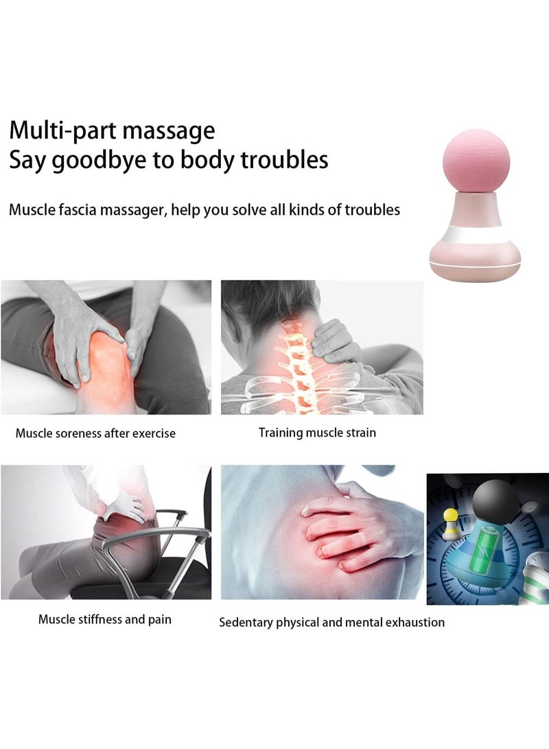 وايكيل عصا تدليك كهربائية صغيرة محمولة - 6 أوضاع اهتزاز سريعة، جهاز تدليك عميق للأنسجة محمول لاسلكي لتخفيف آلام الرقبة والكتف والظهر، قابل لإعادة الشحن عبر USB-C، بطارية 500 مللي أمبير/ساعة (5×11.5 سم) - Image 4