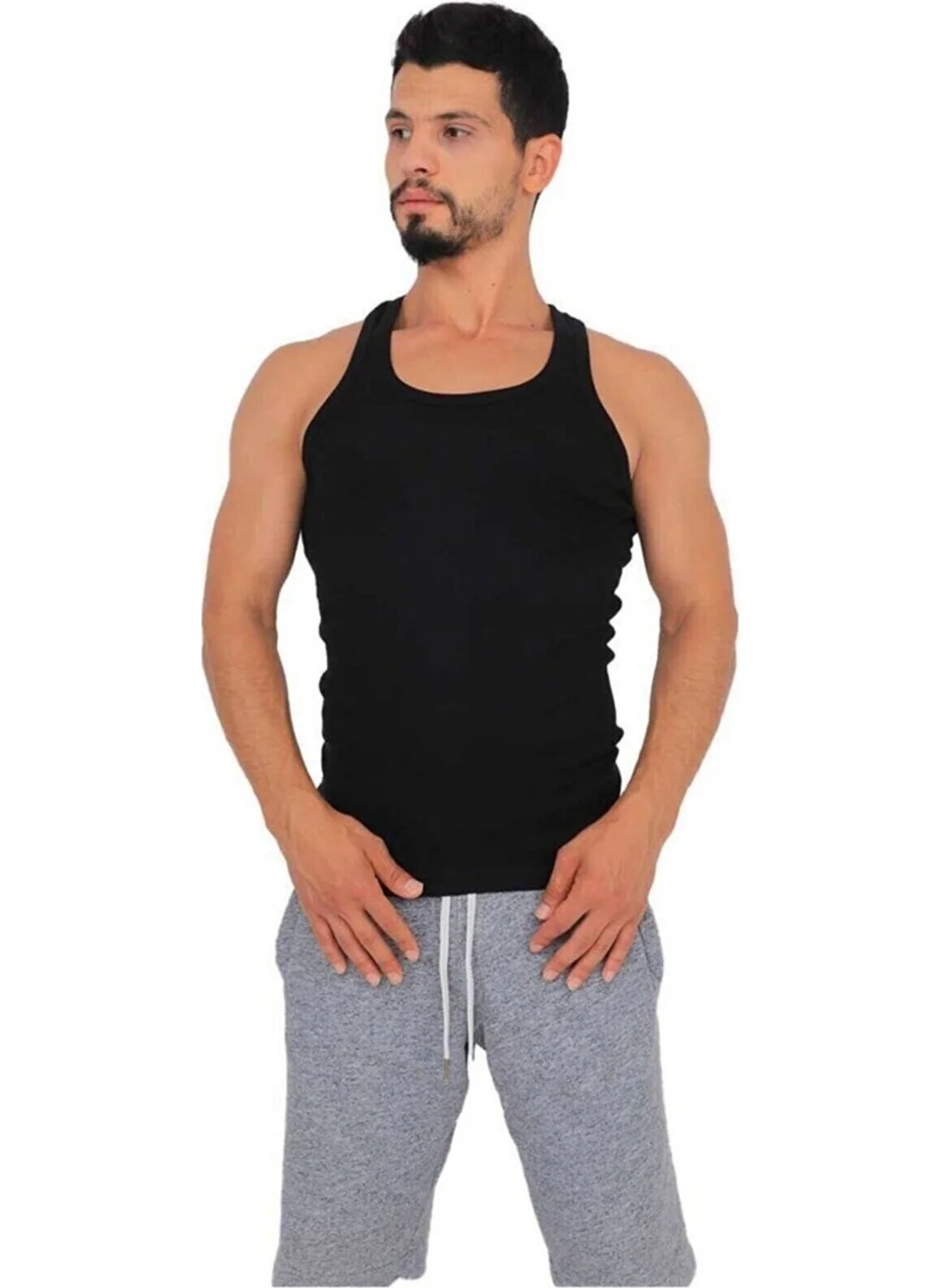 توتكو TER0118 / Ribana Sports Undershirt (6 Pieces) | Black