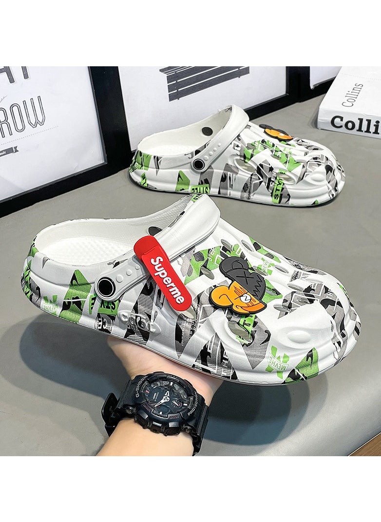 KUYING - Classic Printed Clog Sandals - Image 1
