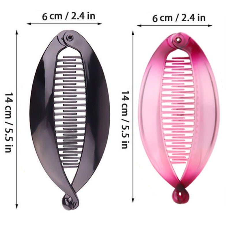 Youme Fishtail Hair Clips and Clincher Tools for Thin Hair - Double Banana Combs for Women and Girls - Image 2