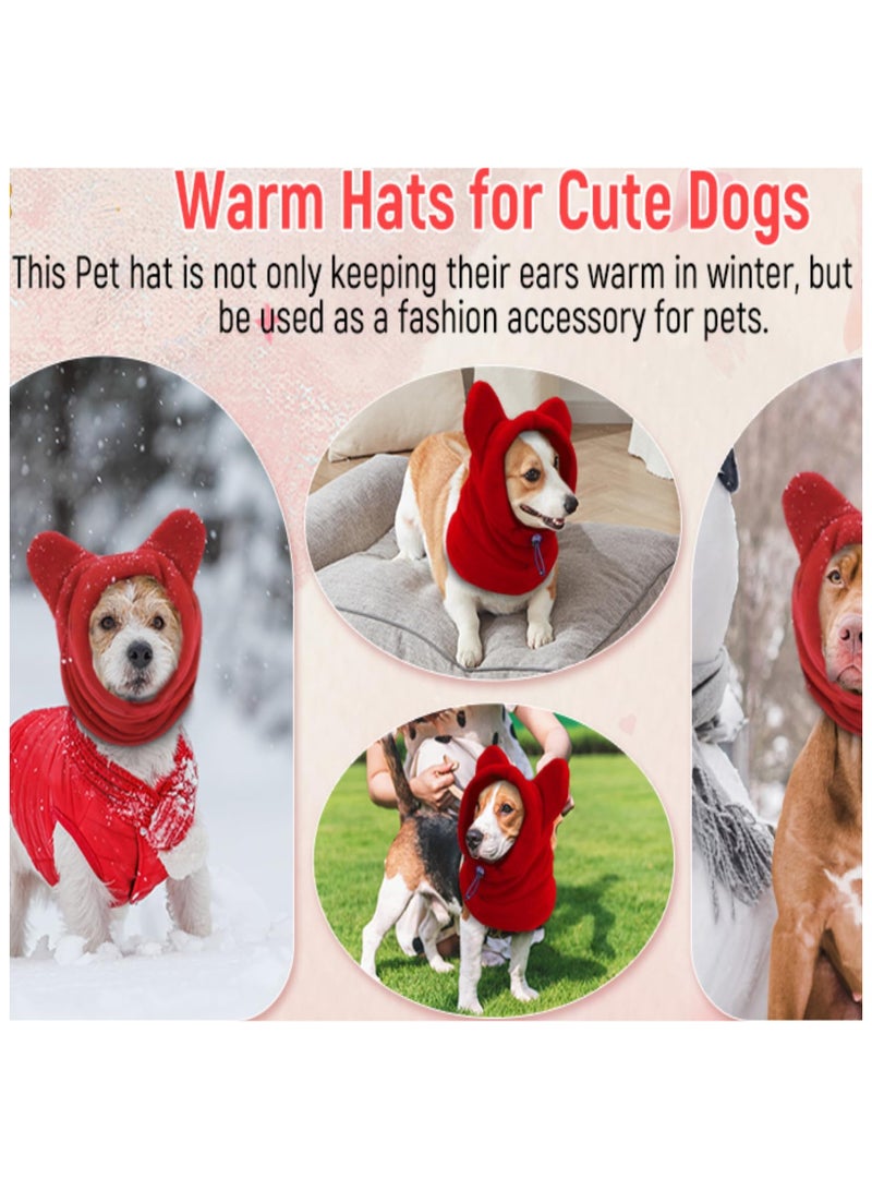 erorex Dog Hats Ear Covers for Dogs Winter Warm Hat, Dog Ear Muffs Noise Protection, Cute Dog Hood Warm Thickened Headwear Dog Hat Ears Hoodie for Large Dogs Cats Pets 2 Pcs  - Image 4