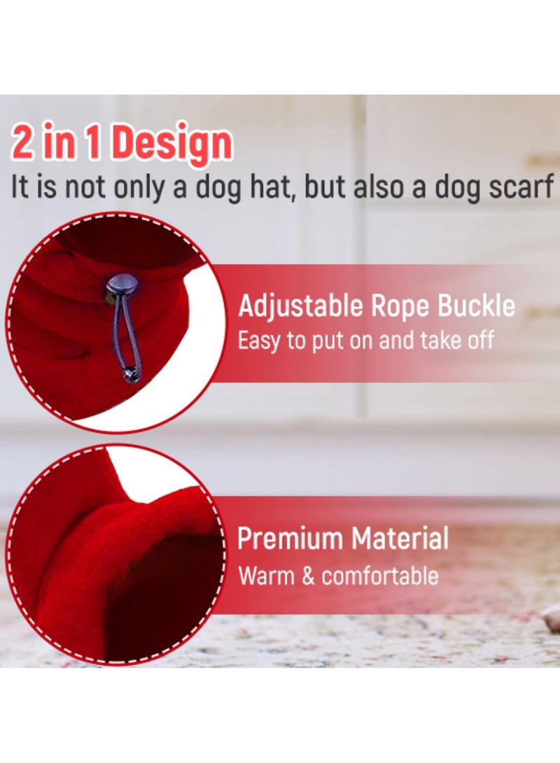 erorex Dog Hats Ear Covers for Dogs Winter Warm Hat, Dog Ear Muffs Noise Protection, Cute Dog Hood Warm Thickened Headwear Dog Hat Ears Hoodie for Large Dogs Cats Pets 2 Pcs  - Image 5