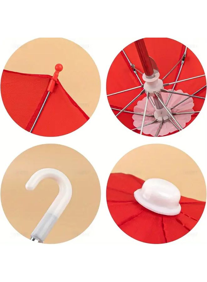 White Doll Umbrella Floral Canopy Sturdy Iron Multi Color Options American Doll Accessory - Image 4