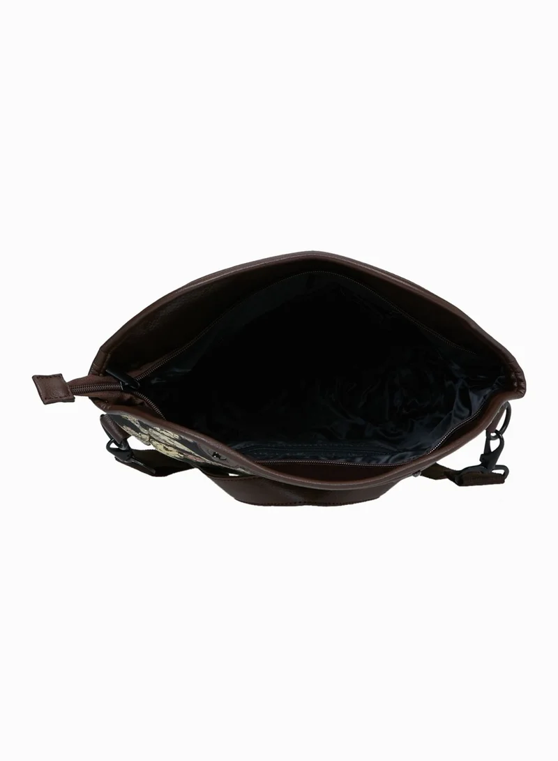 Ginger Clock Print Satchel