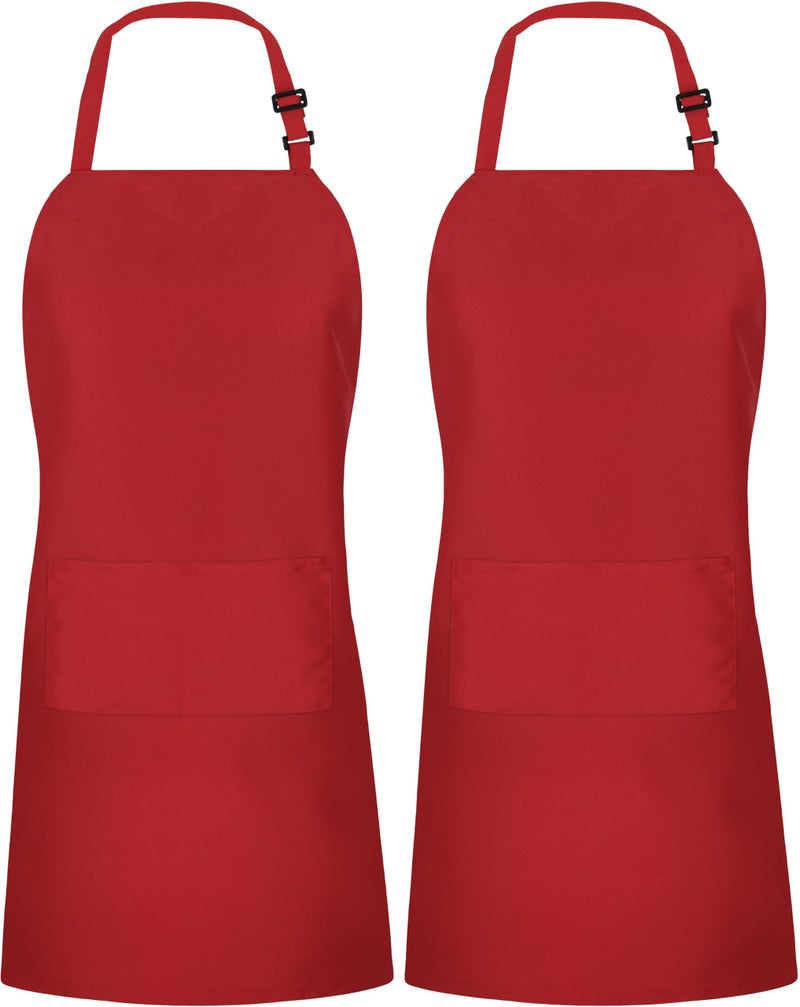 Utopia Kitchen 2 Pack Bib Apron  Adjustable with 2 Pockets  Water and Oil Resistant  Cooking Kitchen Chef Apron for Women Men - Image 3