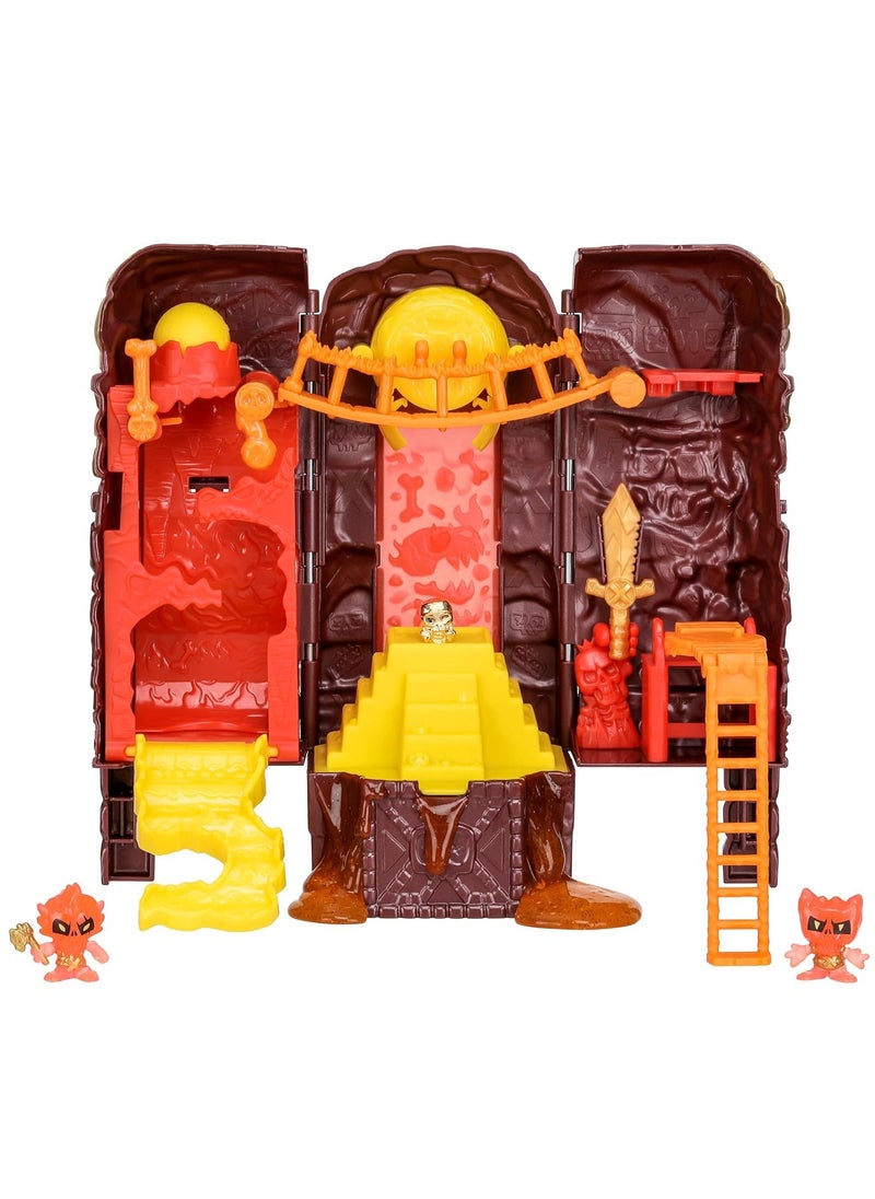 Treasure X Lost Lands Skull Island Lava Tower Micro Playset, 15 Levels Of Adventure. Survive The Traps And Discover 2 Micro Sized Action Figures  - Image 5