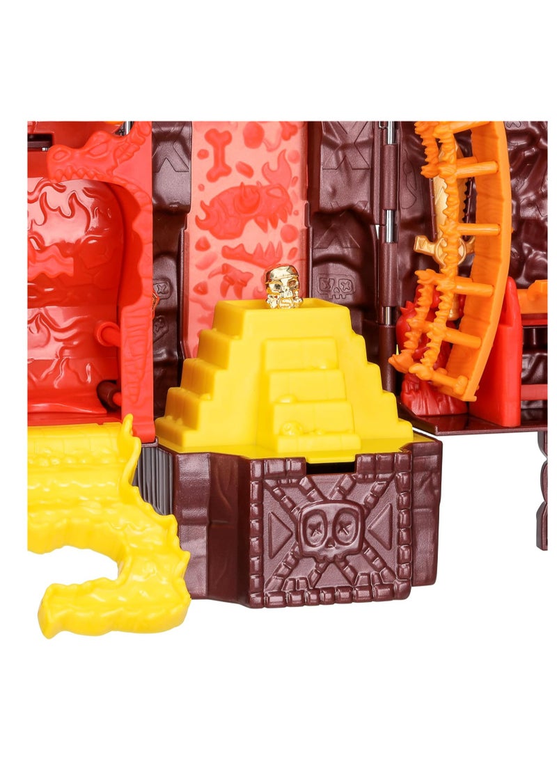 Treasure X - Lost Lands Skull Island Lava Tower Micro Playset, 15 Levels Of Adventure. Survive The Traps And Discover 2 Micro Sized Action Figures - Image 1