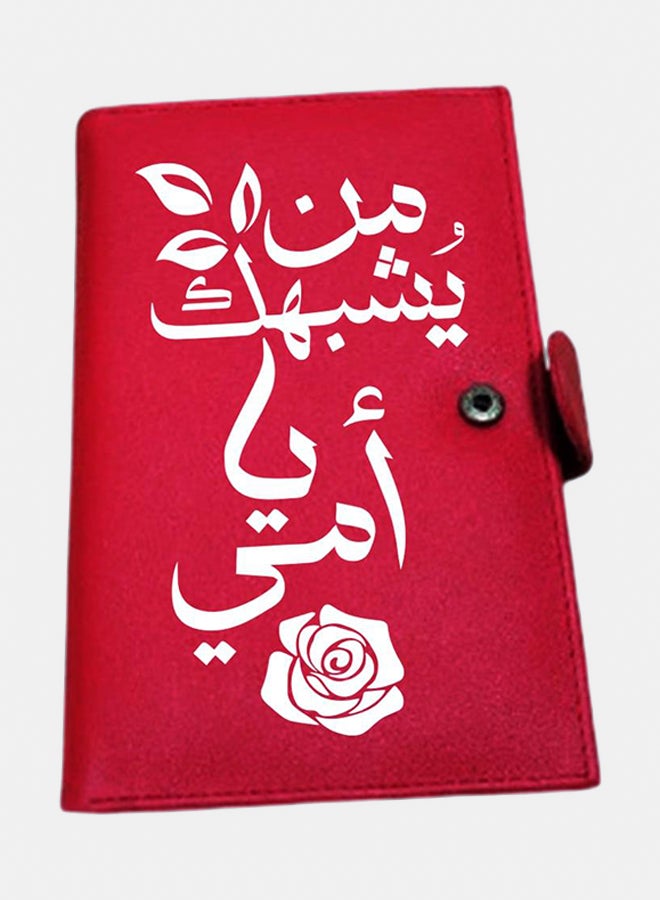 Leather wallet for women- Artificial leather- Red- One sided printing - Image 1