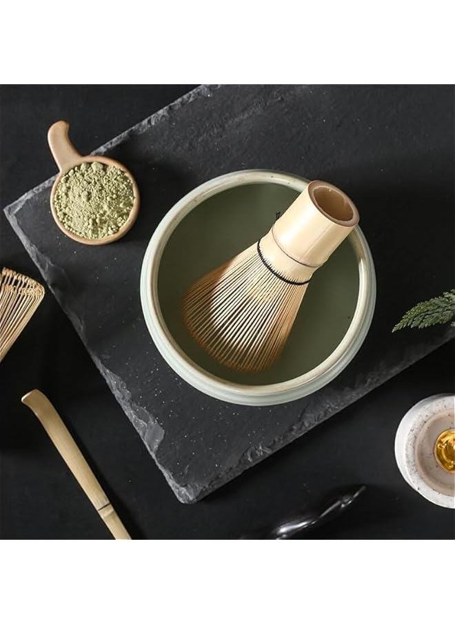 HOOKOR Japanes Matcha Whisk Set 7Pcs/Set Tea Ceremony Set Perfect Matcha Kit Tea Making Tools Includes Matcha Whisk, Tea Spoon, Whisk Holder, Tea Bowl (Green)  - Image 2