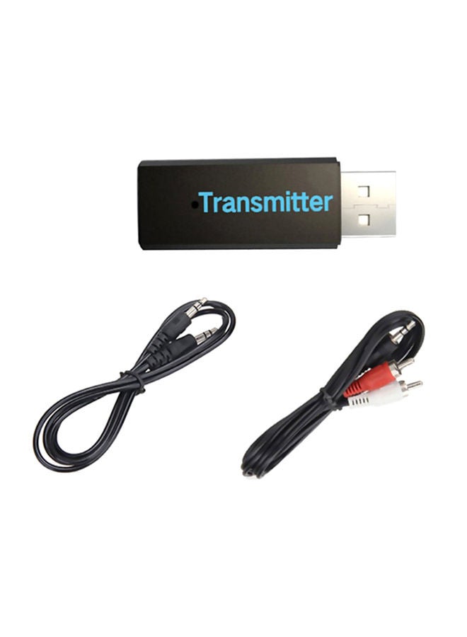 NIBEMINENT Bluetooth Transmitter Audio Stereo 3.5mm USB Transmiter Black
