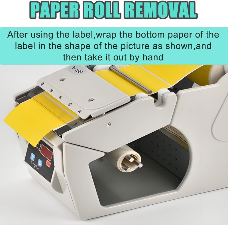 Professional Automatic Label Dispenser: Wrinkle-Free Peeling, 5-180mm Width Adjustment, 130mm/S Speed, Perfect for Industrial Barcode & Shipping Labels(100MM) - Image 3