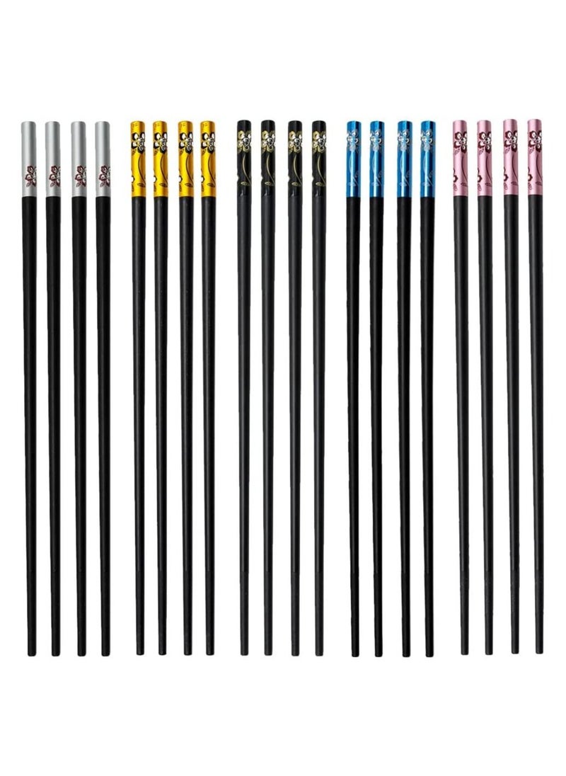SYOSI Chopsticks, 10 Pairs Non-Slip Fiberglass Chopsticks, Reusable Chopsticks Gift Set Dishwasher Safe, Easy to Clean, for Home, Restaurant Dining Tools (9.45 Inch)  - Image 1