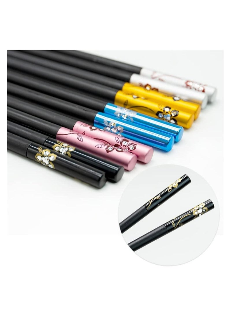 SYOSI Chopsticks, 10 Pairs Non-Slip Fiberglass Chopsticks, Reusable Chopsticks Gift Set Dishwasher Safe, Easy to Clean, for Home, Restaurant Dining Tools (9.45 Inch)  - Image 3