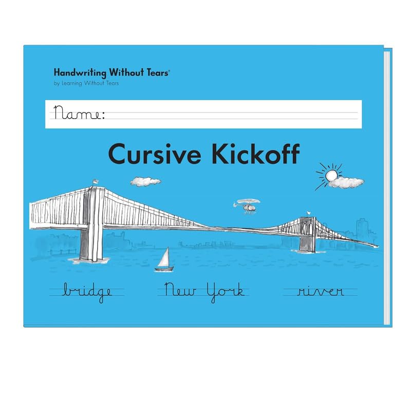 Learning Without Tears, Cursive Kickoff, Student Workbook, Age 7+, 2nd Grade+, Print and Cursive Handwriting Practice, Writing Book, School & Home, Language Arts, Tutoring - Image 1