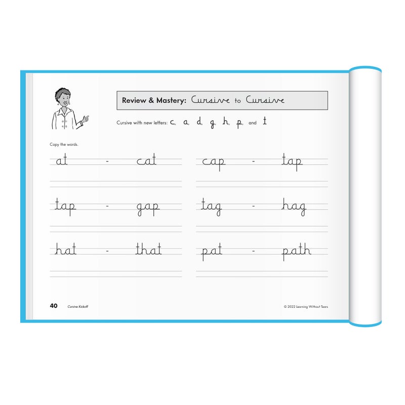 Learning Without Tears, Cursive Kickoff, Student Workbook, Age 7+, 2nd Grade+, Print and Cursive Handwriting Practice, Writing Book, School & Home, Language Arts, Tutoring - Image 4