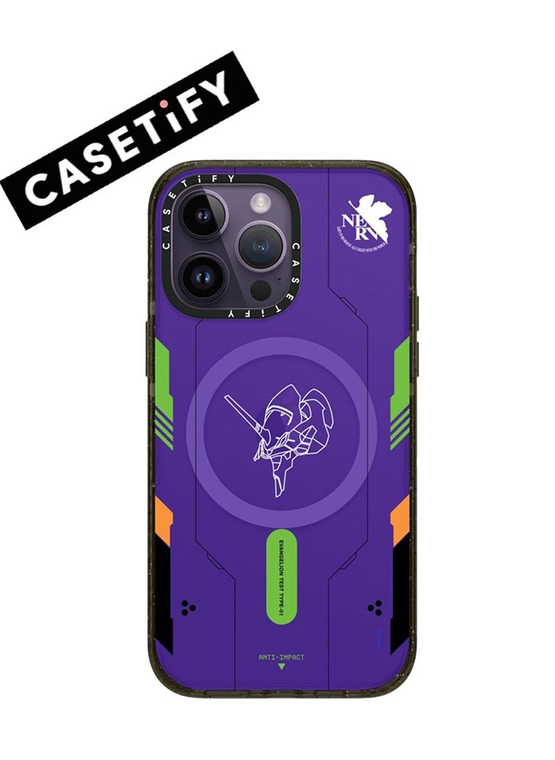 Casetify Apple iPhone 14 Pro Case,Test type-01 Magnetic Adsorption Phone Case - Purple  - Image 1