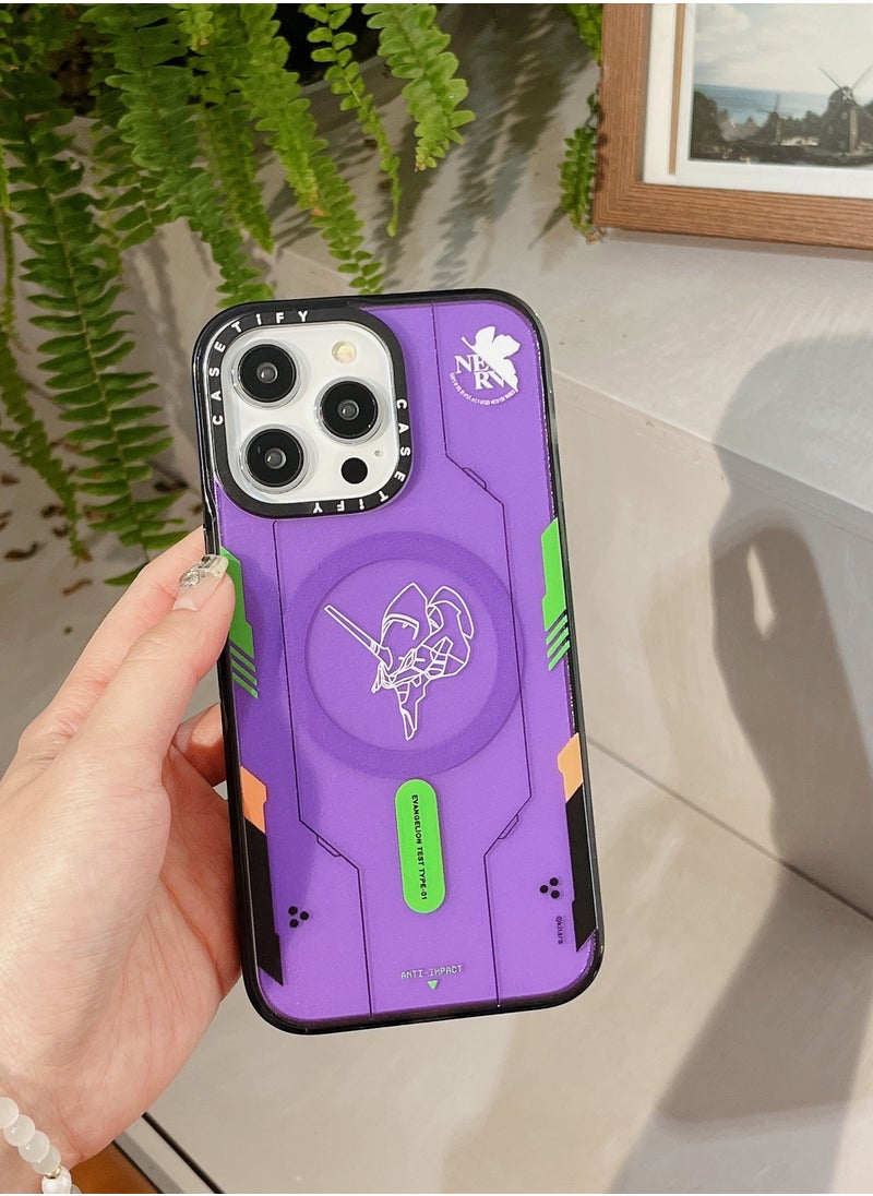 Casetify Apple iPhone 14 Pro Case,Test type-01 Magnetic Adsorption Phone Case - Purple  - Image 2