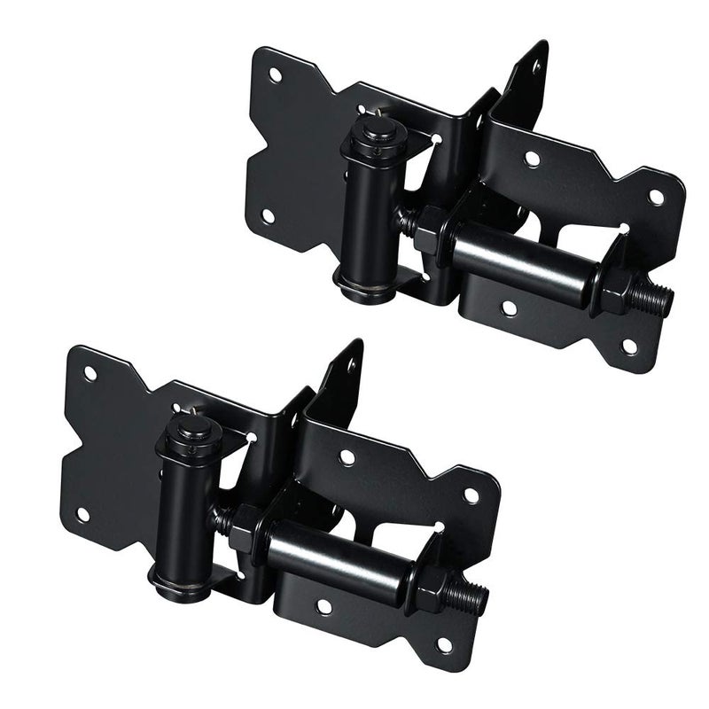 skysen Stainless Steel Vinyl Wood Fence Self Closing Gate Hinges Black(2063 Pair) - Image 1