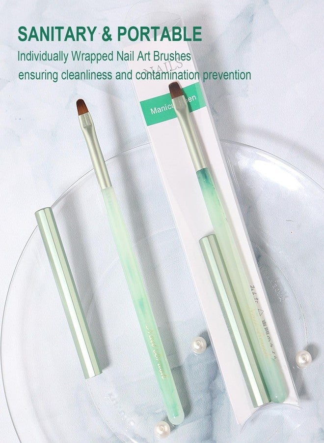 Lumcrissy Nail Art Dust Remover Brush, 3-Piece Set, Soft Cleaner Brush with Cute Fruit Design for Makeup Application (Green) - Image 4