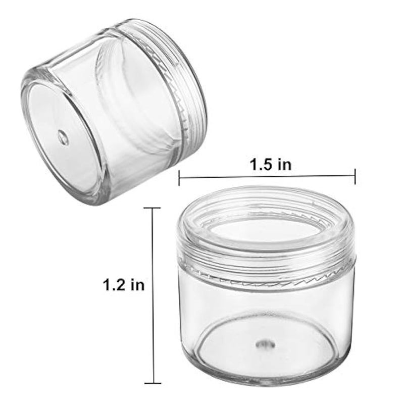 Bekith 60 Pieces 0.7oz / 20 ml Round Plastic Pot Jars, Empty BPA Free Plastic Cosmetic Containers with Lids for Creams, Eye Shadow, Makeup, Powder, Jewelry, Samples - Image 3