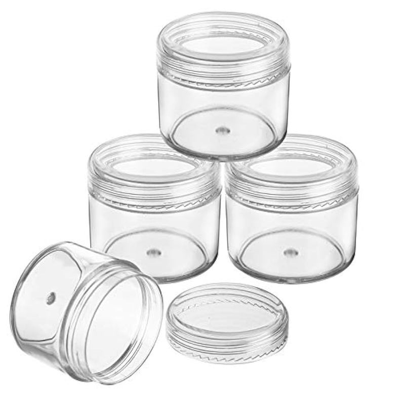 Bekith 60 Pieces 0.7oz / 20 ml Round Plastic Pot Jars, Empty BPA Free Plastic Cosmetic Containers with Lids for Creams, Eye Shadow, Makeup, Powder, Jewelry, Samples - Image 2