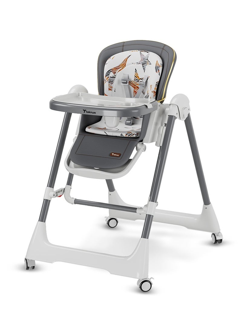 TEKNUM 5-In-1 Swing With High Chair With Lockable Wheels - Grey - Image 1
