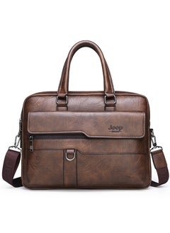 TAPIT Mens Messenger Bag Leather 15 Inches Laptop Briefcase Large Laptop Bag Satchel Crossbody Bag  - Image 1