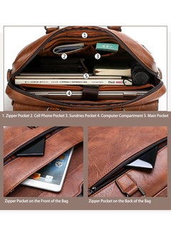 TAPIT Mens Messenger Bag Leather 15 Inches Laptop Briefcase Large Laptop Bag Satchel Crossbody Bag  - Image 2