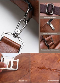 TAPIT Mens Messenger Bag Leather 15 Inches Laptop Briefcase Large Laptop Bag Satchel Crossbody Bag  - Image 3