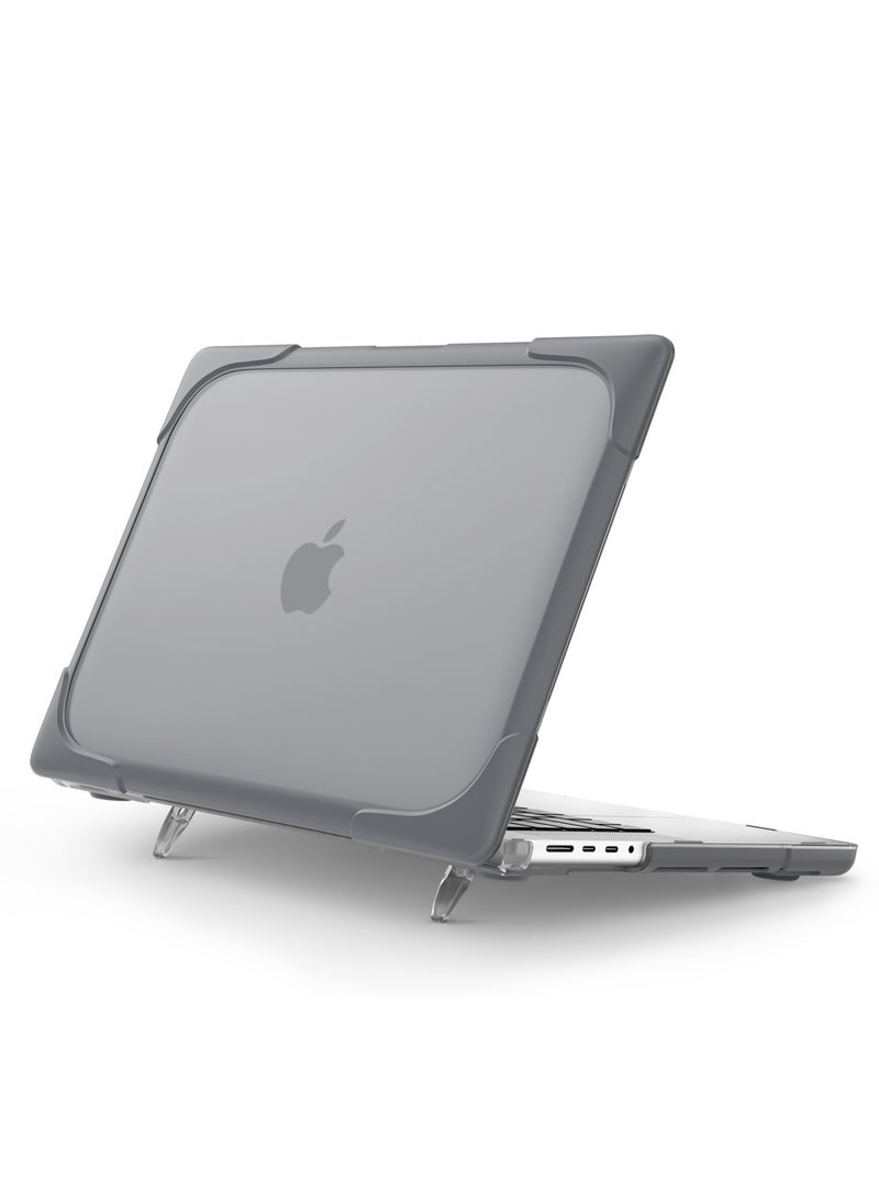 Rock Pow - MacBook Pro 14.2/14 Inch Case 2023/2021 Release A2779 / A2442 with M2 M1 Pro/Max Chip Heavy Duty Hard Shell Dual Layer Protective Cover with Fold Kickstand for MacBook Pro - Image 1