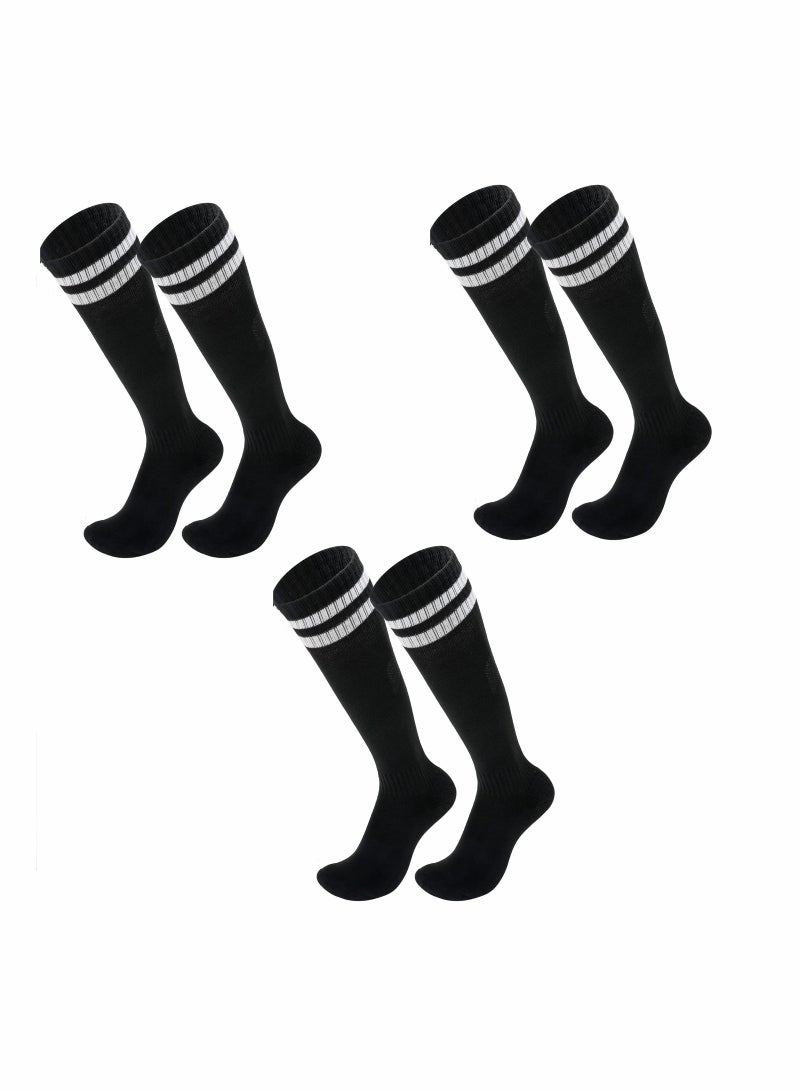 SYOSI Kids Soccer Socks 3 Pairs Long Football Knee High Athletic School Team Dance  Sports for 5 to 12 Youth Boys Girls - Image 1