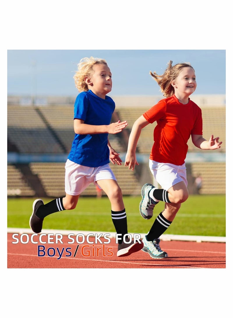 SYOSI Kids Soccer Socks 3 Pairs Long Football Knee High Athletic School Team Dance  Sports for 5 to 12 Youth Boys Girls - Image 2