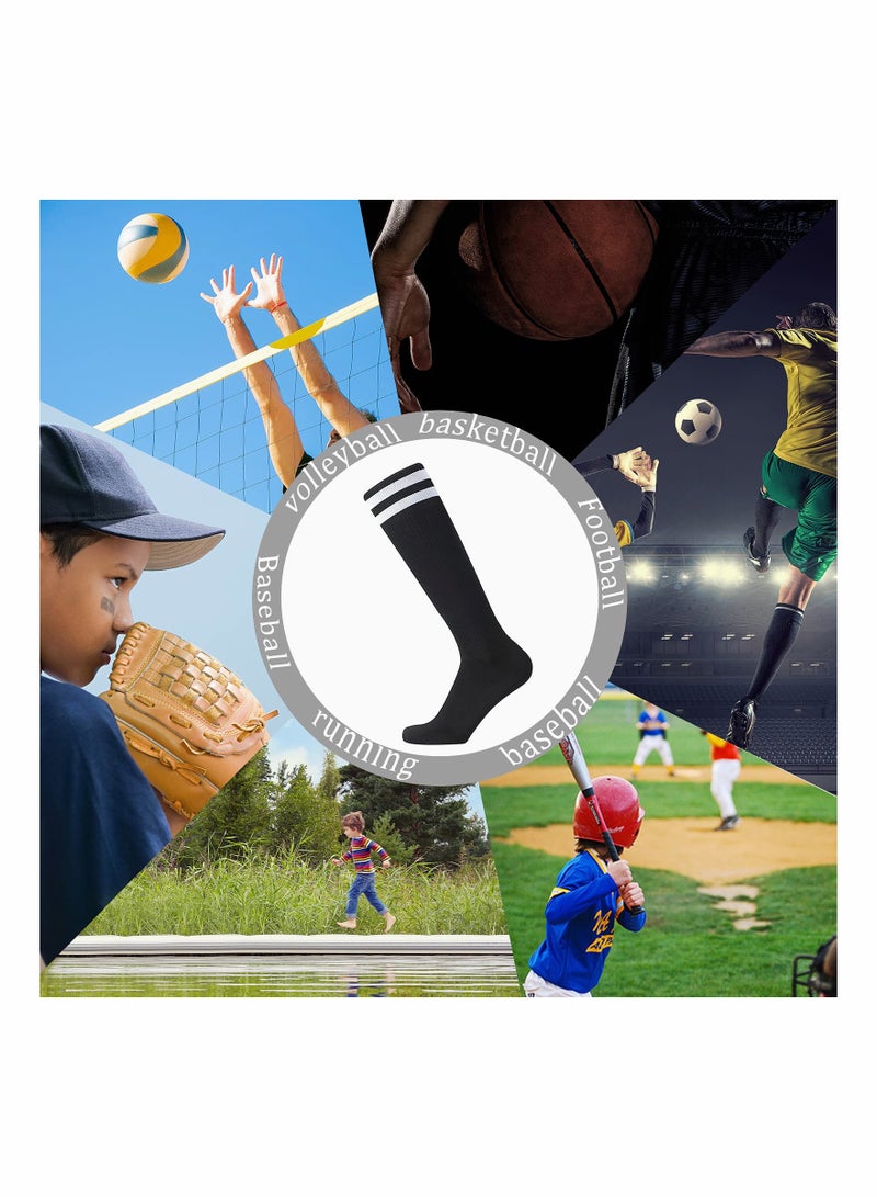 SYOSI Kids Soccer Socks 3 Pairs Long Football Knee High Athletic School Team Dance  Sports for 5 to 12 Youth Boys Girls - Image 4