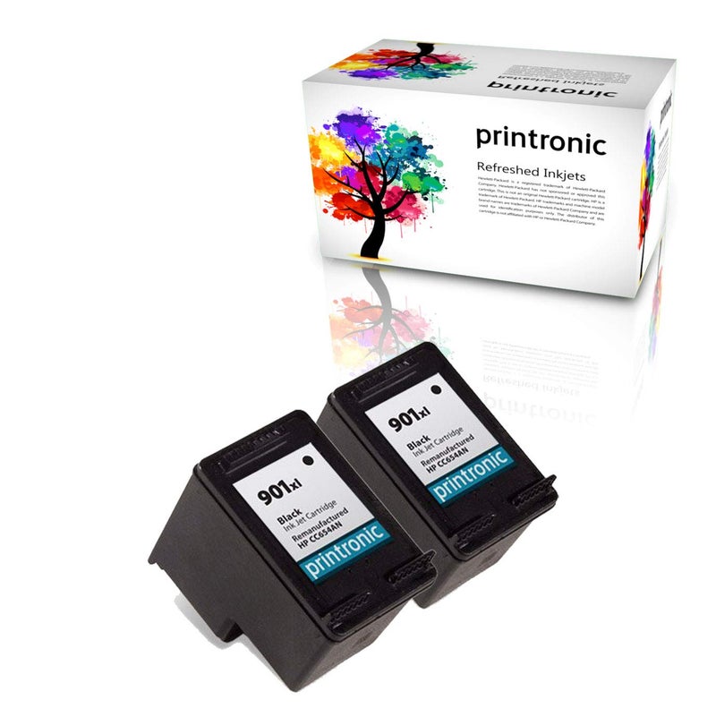 Printronic 2 Pack Remanufactured HP 901XL Ink Cartridge for HP Officejet 4500 J4580 J4660 J4550 J4540 J4524 Printers (2 Black) - Image 3