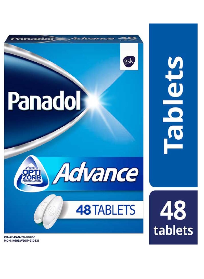Panadol Advance 48 Rablets Effective In Pain Relief 