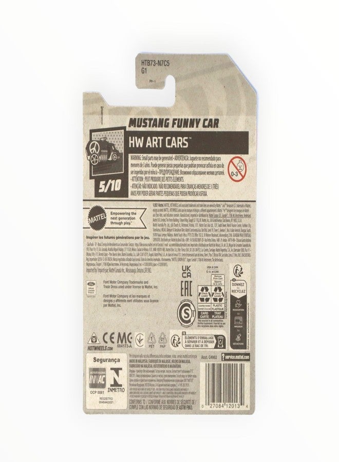 Matchbox Hot Wheels Mustang Funny Car, HW Art Cars 5/10 [White/Black] 112/250 - Image 2