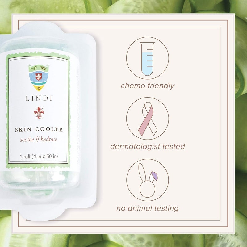 Lindi Skin Cooler Roll Cooling HydroGel Formulated To Reduce Redness And Inflammation 1 Roll 4 in wide x 60 in long - Image 5