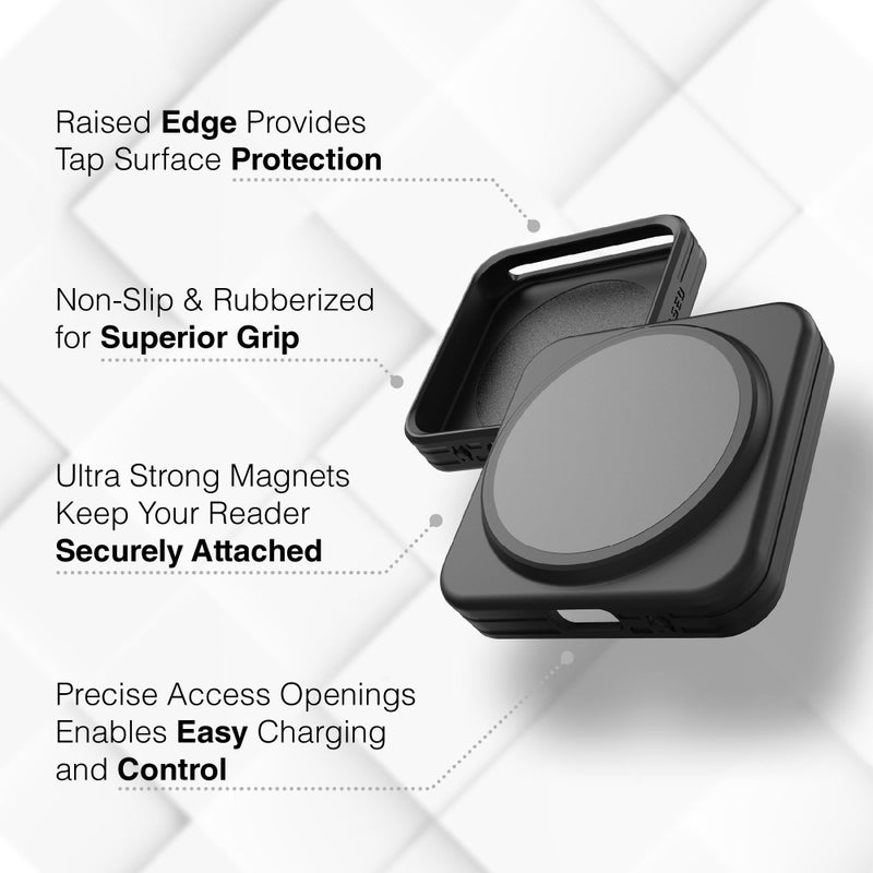 ENCASED Magnetic Case Designed for Square Reader Contactless and Chip 2nd Gen (Compatible with MagSafe) Black - Image 3