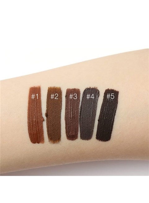 Waterproof Eyebrow Cream Gel,Define Natural Brows with Brush,Glides on Easily and Dries Fast with High-pigment Formula,Long Lasting Eyebrows Enhancers Make Up,EBONY